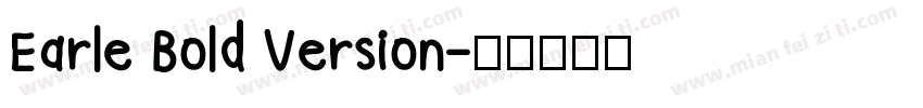 Earle Bold Version字体转换